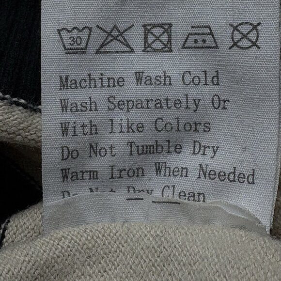 ATTICUS Women Pullover Sweater Crew Neck Striped Pocket Sz L Black Tan 94-8 - Picture 8 of 12